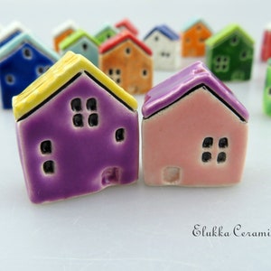 Big Focal House Bead by elukka...Yellow & Purple image 4