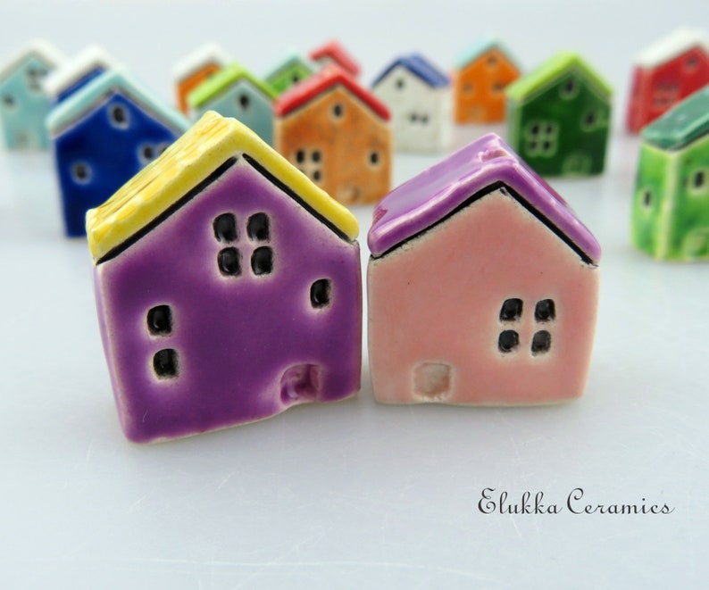 Big Focal House Bead by elukka...Yellow & Purple image 4