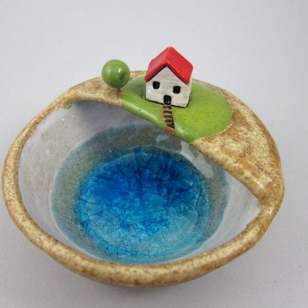Summer Lake...Keepsake Bowl in Stoneware