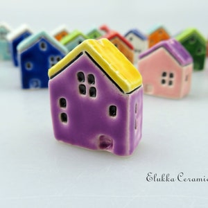 Big Focal House Bead by elukka...Yellow & Purple image 2