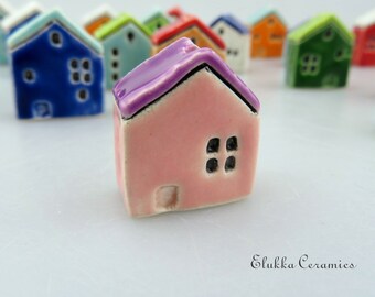 Big Focal House Bead by elukka...Purple & Pink