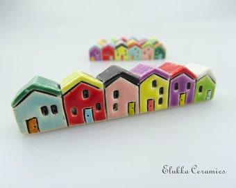 Tiny Neighbors #4...Collectible Ceramic Houses by elukka