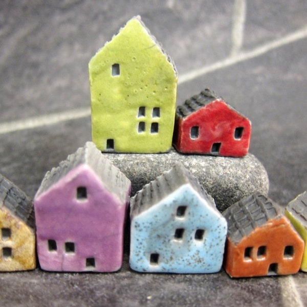 Candy Town...Rustic Miniature Houses for Moss Terrariums or Pot Gardens
