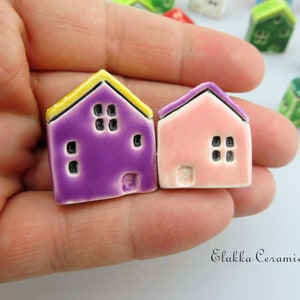 Big Focal House Bead by elukka...Yellow & Purple image 6