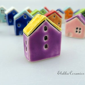 Big Focal House Bead by elukka...Yellow & Purple image 3