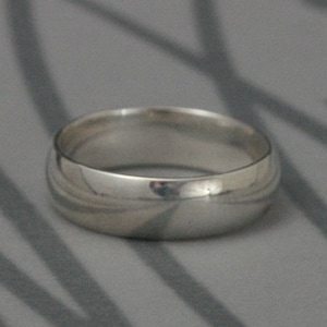 Men's Wedding Band~6mm Wide Band~Simple Wedding Band~Half Round Band~Traditional Ring~Sterling Silver Men's Ring~Plain Jane~Wide Silver Band