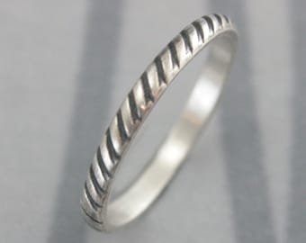 Silver Rope Ring Twist Ring Solid Sterling Silver Braided Band Silver Wedding Ring Twist Band Half Round ENGRAVABLE Personalizable Gift Ring