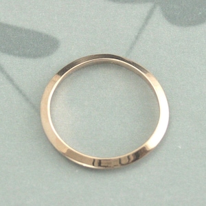 Solid 14K Rose Gold Knife Edge Band Women's Rose Gold Wedding Band Gold Wedding Band Gold Wedding Ring Spacer Ring Knife Edge Ring Saturn image 1