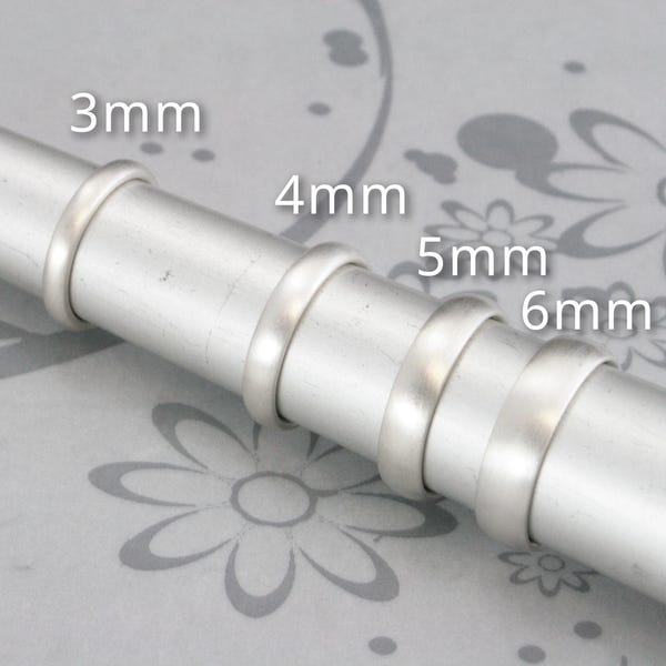 Silver Comfort Fit Ring Handmade Solid Sterling Silver Court Style Band 3mm 4mm 5mm 6mm Wide by 2mm Thick Comfort Fit Band Blazer Arts