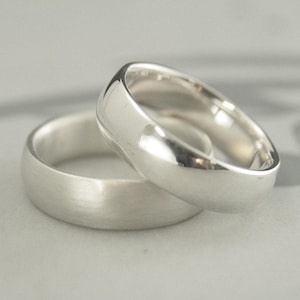 Alliance confortable en argent pour homme Bague style cour Bague confortable en argent Alliance pour homme Alliance en argent de 6 mm