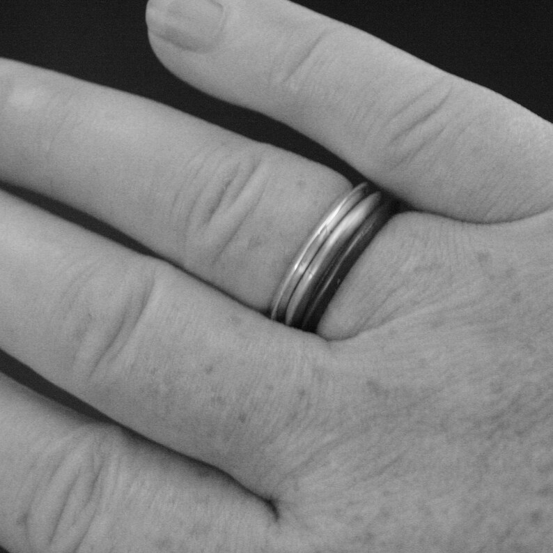 Knife Edge Band Sterling Silver Saturn Ring Triangular Band Knife Edge Ring Solid 925 Sterling Silver Recycled and Handmade Blazer Arts image 10