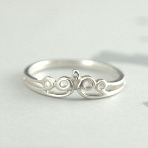 Silver Crown Ring Princess Crown Ring Tiara Ring Women's Wedding Band Crown Band Queen Ring Silver Princess Ring Promise Ring Sweet Sixteen
