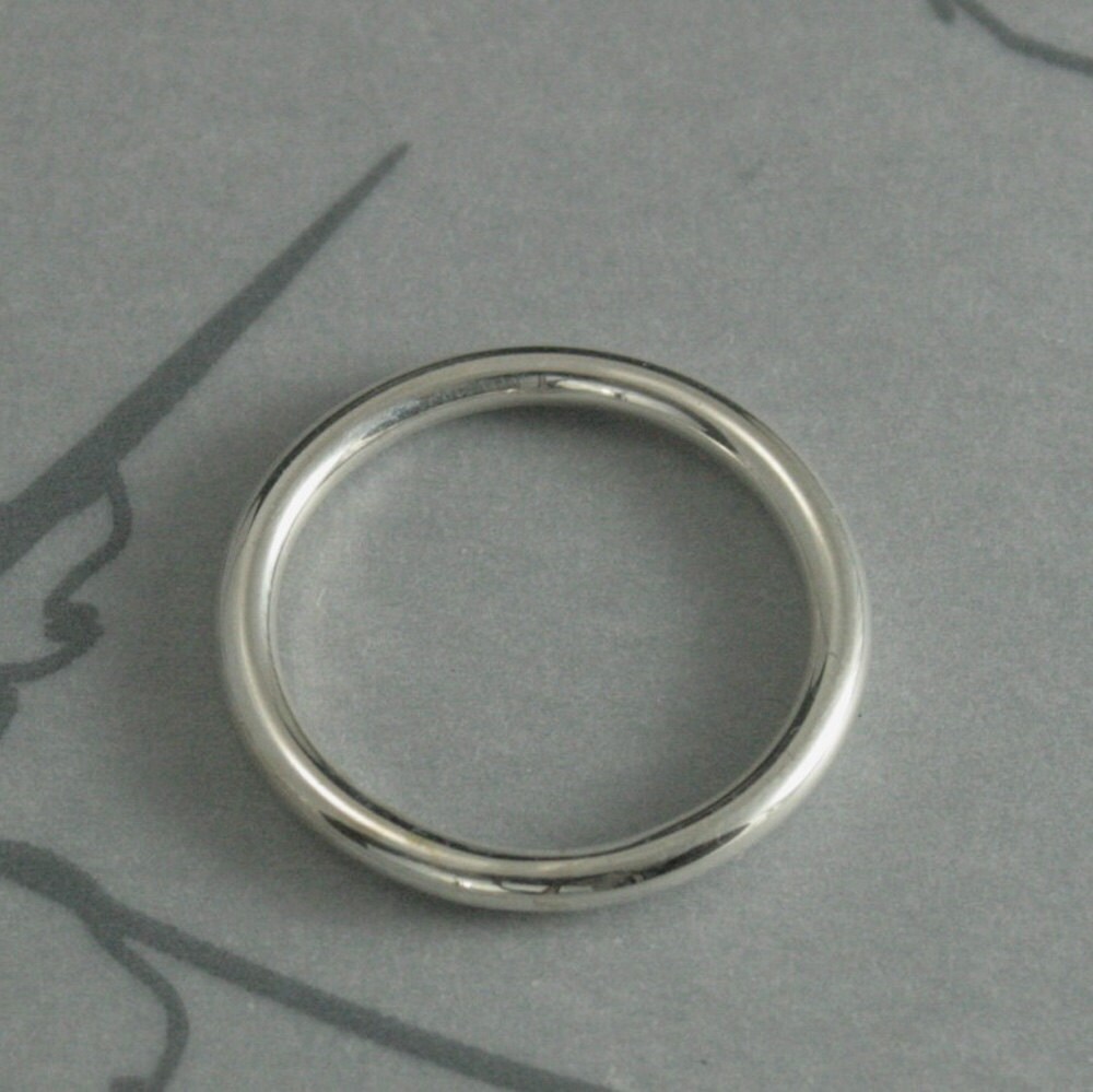 Thick Silver Round Bandthick Roll Me Round2mm Round - Etsy