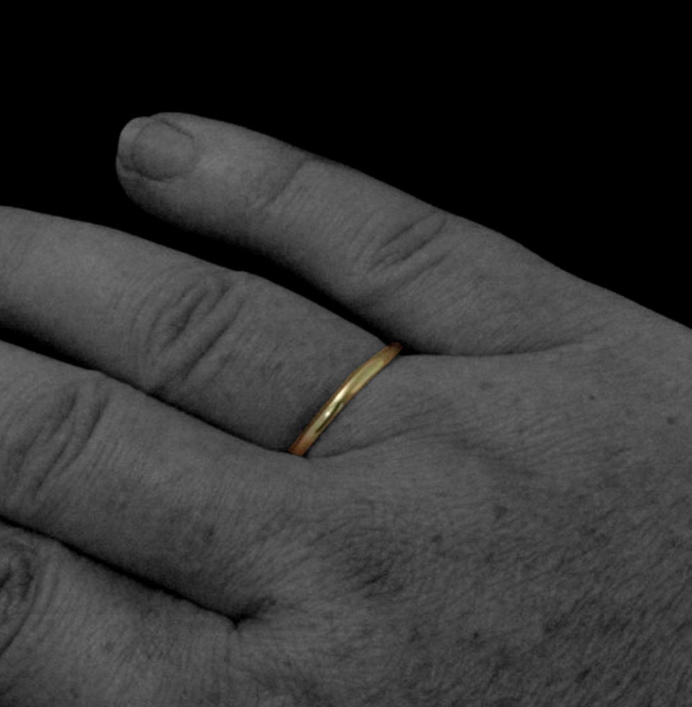 Thin Gold Wedding Band10k Gold Ring1.5mm Wedding Ringskinny Etsy