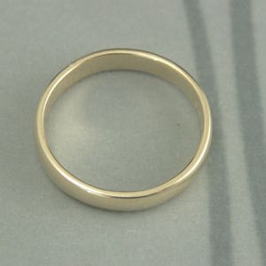 Traditional Wedding Ring14k Gold Wedding Bandplain Jane 4mm by 1.5mmmen ...