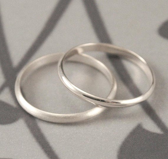 Plain Round Stackable Stainless Steel Band Ring (2mm) 7.5