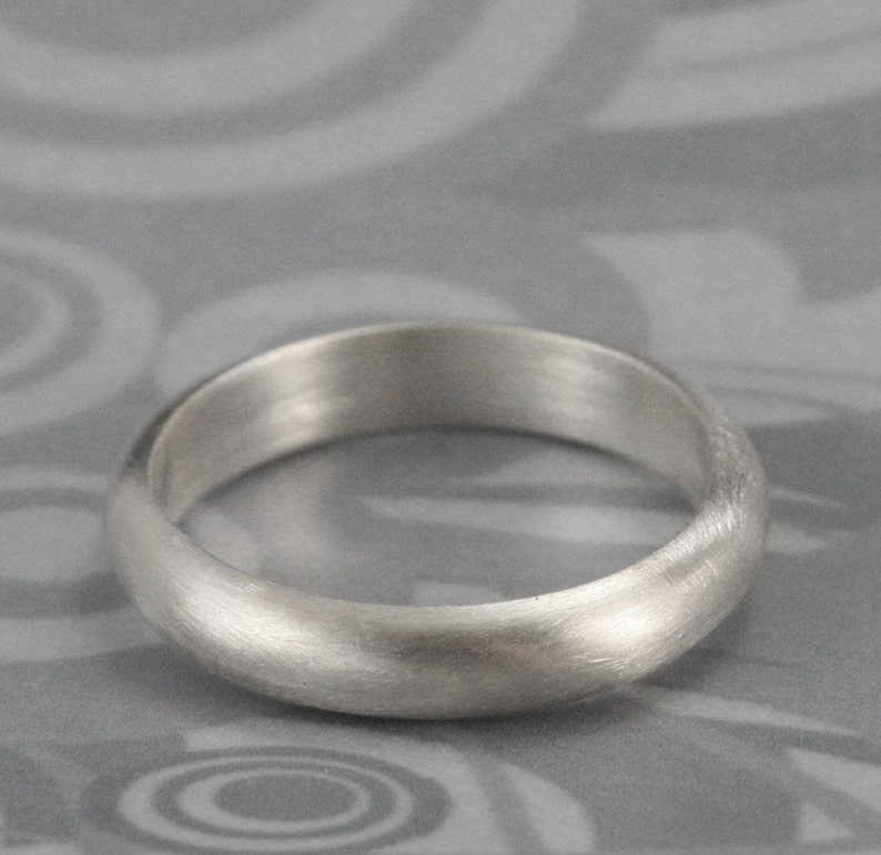 Chunky Silver Band4mm Plain Jane ThickSterling Silver BandWide Half Round RingWomen's Wedding RingMen's Wedding RingCustom Made image 2