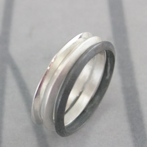 Knife Edge Band Sterling Silver Saturn Ring Triangular Band Knife Edge Ring Solid 925 Sterling Silver Recycled and Handmade Blazer Arts image 5