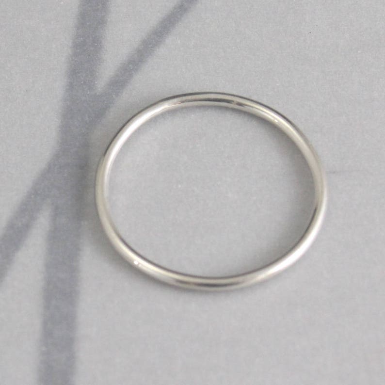 Platinum Band Spacer Ring 1.25mm Full Round Band Platinum Ring | Etsy