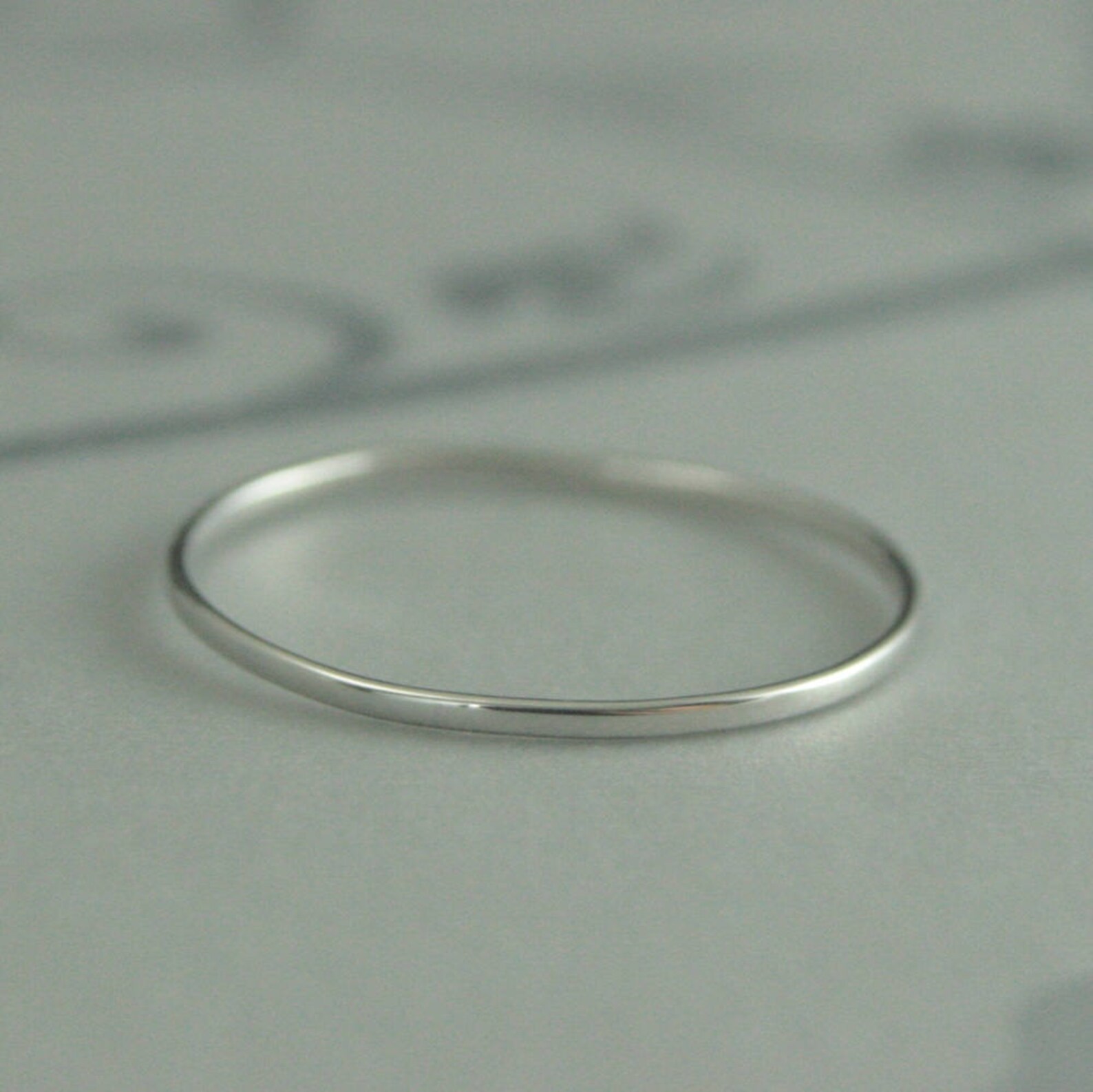 White Gold Bandwomen's Wedding Bandthin Wedding Etsy