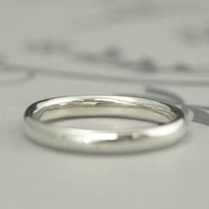 Anillo Comfort Fit de 3 mm de ancho Anillo Comfort Fit Anillo de boda para mujer Anillo de boda para hombre Anillo de plata para mujer Anillo de promesa para hombre para ella imagen 3
