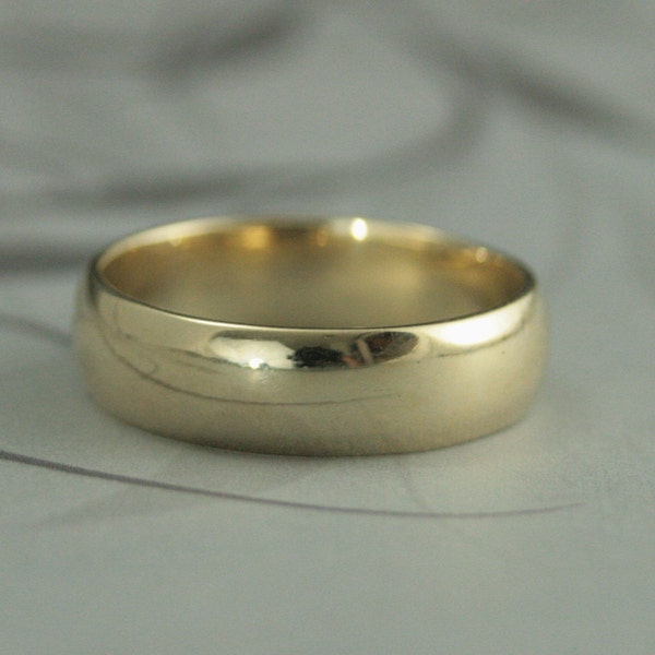 Mens Gold Wedding Bands Etsy