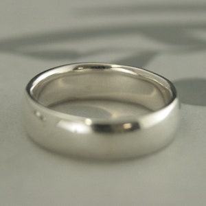 6mm Mens Band Silver Mens Ring Comfort Fit Band Comfort Fit Ring Silver Wedding Band Silver Wedding Ring Mens Wedding Ring 6mm Wide Band image 2