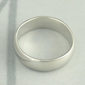 10K Gold Wedding Ring--Men's Gold Band--6mm Plain Jane Half Round Band--Men's Traditional Gold Band--Men's Wedding Ring--Men's Wide Band image 3