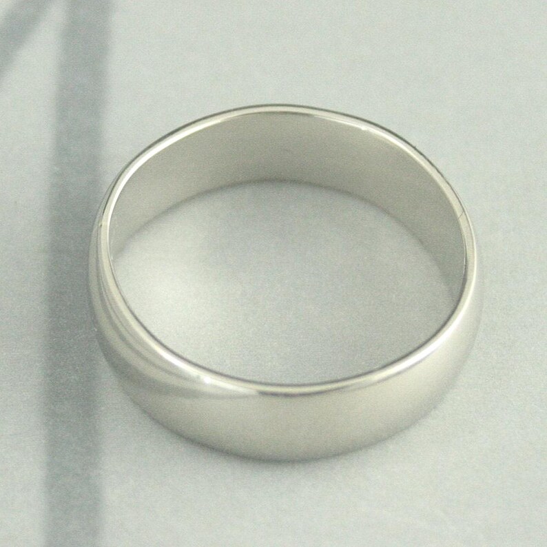 10K Gold Wedding Ring--Men's Gold Band--6mm Plain Jane Half Round Band--Men's Traditional Gold Band--Men's Wedding Ring--Men's Wide Band image 3