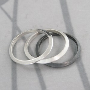 Knife Edge Band Sterling Silver Saturn Ring Triangular Band Knife Edge Ring Solid 925 Sterling Silver Recycled and Handmade Blazer Arts image 4