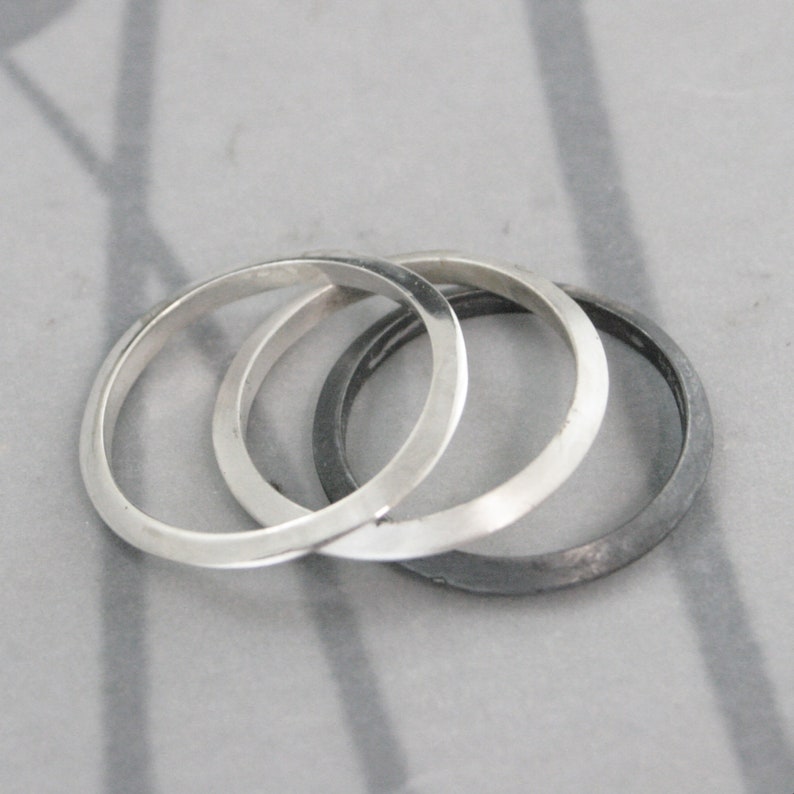Knife Edge Band Sterling Silver Saturn Ring Triangular Band Knife Edge Ring Solid 925 Sterling Silver Recycled and Handmade Blazer Arts image 4