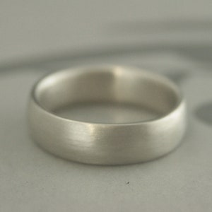 6mm Mens Band Silver Mens Ring Comfort Fit Band Comfort Fit Ring Silver Wedding Band Silver Wedding Ring Mens Wedding Ring 6mm Wide Band Brushed