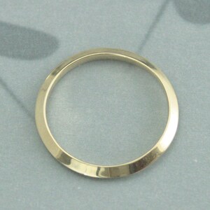 Knife Edge Ring~Yellow Gold Spacer Ring~Saturn's Ring~Stacking Ring~Women's Wedding Ring~14K Gold Spacer~Gold Knife Edge Band~Thin Ring image 3