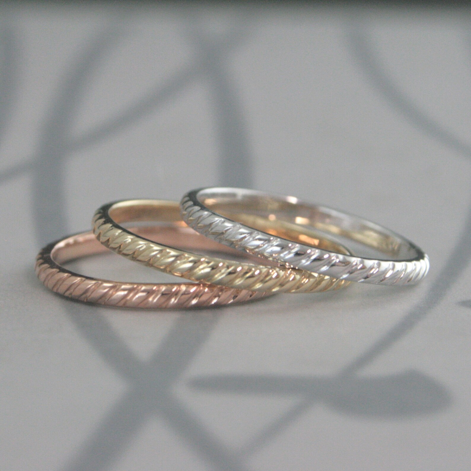 Yellow Gold Twist Ring Gold Rope Band Women's Wedding Ring - Etsy