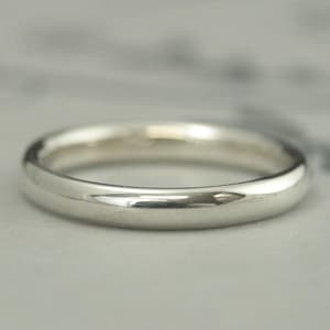 Comfort Fit Ring 3mm breit Comfort Fit Band Damen Ehering Herren Ehering Damen Silberring Herrenring Versprechen Ring für Sie