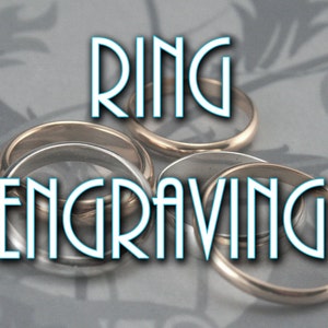 Inside Ring Engraving • Professional Personalized Ring Engraving • Wedding Bands Add a Date or Name • Custom Engraving • Engraved Band