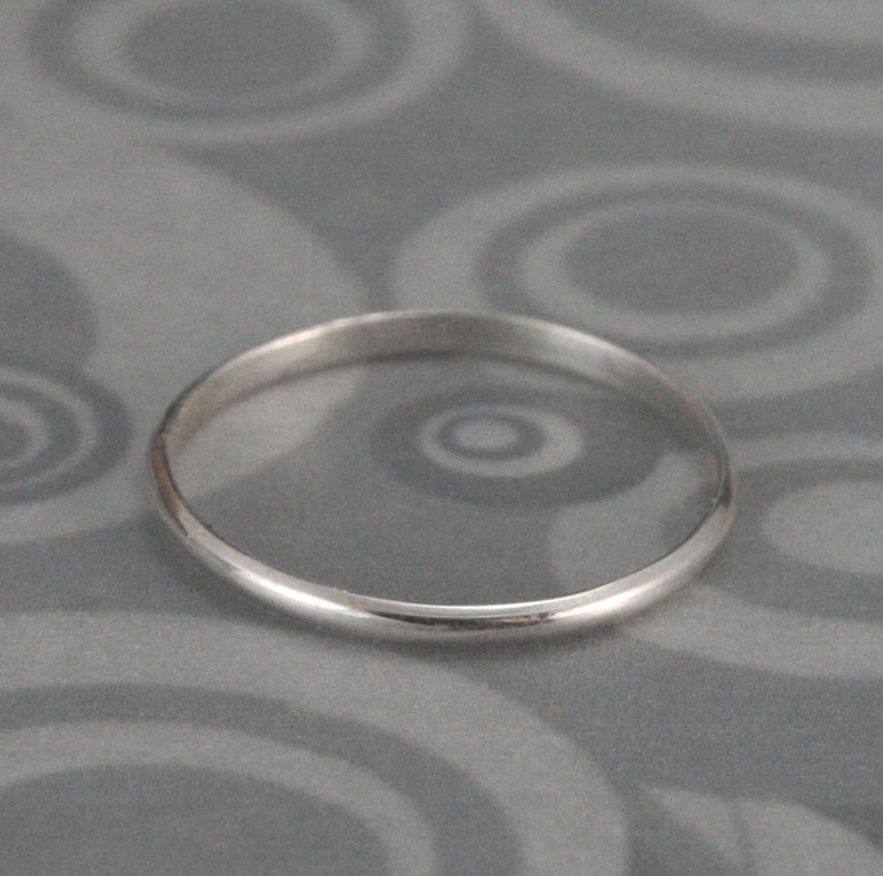 Thin Silver Band~Sterling Silver Ring~Rounded Band~Thin Stacking Ring~Petite Silver Band~Silver Midi Ring~1.5mm Wide Band~Tiny Silver Ring