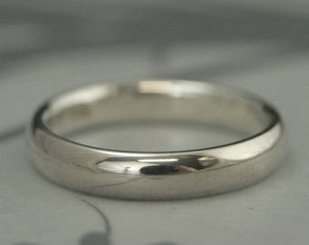 Comfort Fit Ring Sterling Silber Band Herren Ehering Damen Ehering Silber Comfort Fit Band 4mm breites Band Versprechen Ring für ihn