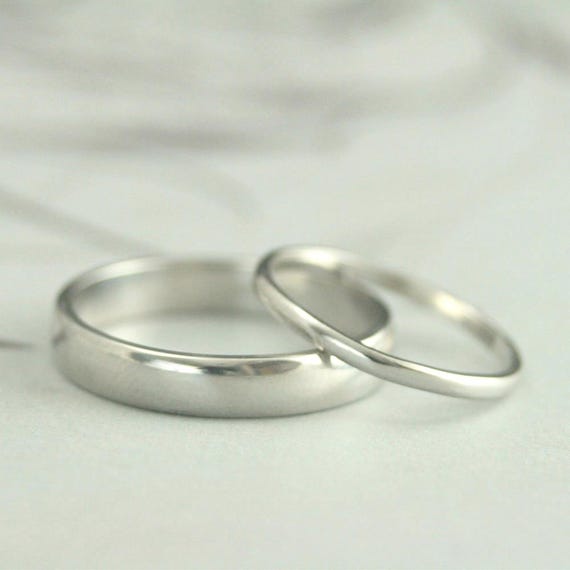 Platinum Wedding Band Women Platinum Rings for Women 4mm Wide Band 1.5mm by 1mm Ring Platinum Wedding Band Men Platinum Rings for Men