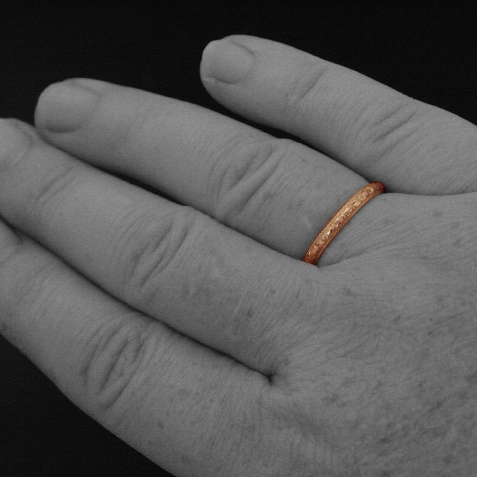 10K Gold Ring 10K Gold Band Antique Style Ring Antique Style Etsy