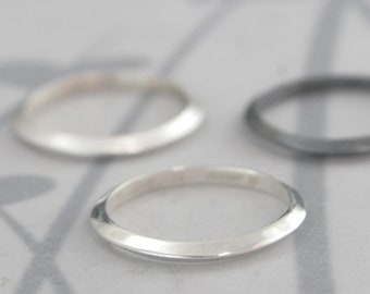 Knife Edge Band Sterling Silver Saturn Ring Triangular Band Knife Edge Ring Solid 925 Sterling Silver Recycled and Handmade Blazer Arts