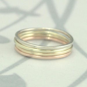 Super Skinny Stack Ring~Thin Stacking Ring~Women's Wedding Band~1mm Square Band~Gold Spacer Band~Thin 14K Ring~Flat Ring~Gold Stacker Ring