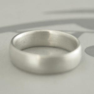 Comfort Fit Band Silver Mens Ring Court Style Ring Court Style Band Comfort Fit Ring Mens Wedding Band Mens Wedding Ring Silver 6mm Band image 5