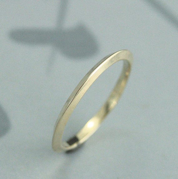 Knife Edge Ring~Yellow Gold Spacer Ring~Saturn's Ring~Stacking Ring~Women's Wedding Ring~14K Gold Spacer~Gold Knife Edge Band~Thin Ring