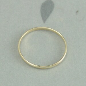 Thin Gold Wedding Band10K Gold Ring1.5mm Wedding RingSkinny MinnieHalf Round BandThin RingSpacer RingStacking RingThin Gold Ring image 3