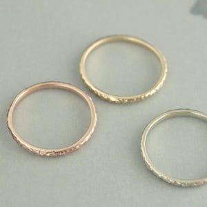 White Gold Band~10K Gold Ring~Vintage Style Band~Antique Style Ring~Women's Wedding Band~Women's Gold Band~White Gold Wedding Ring~Rococo image 5