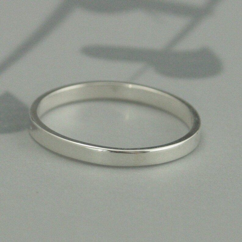 Thin Silver Band2mm Wide Straight and Narrowwomen's Etsy