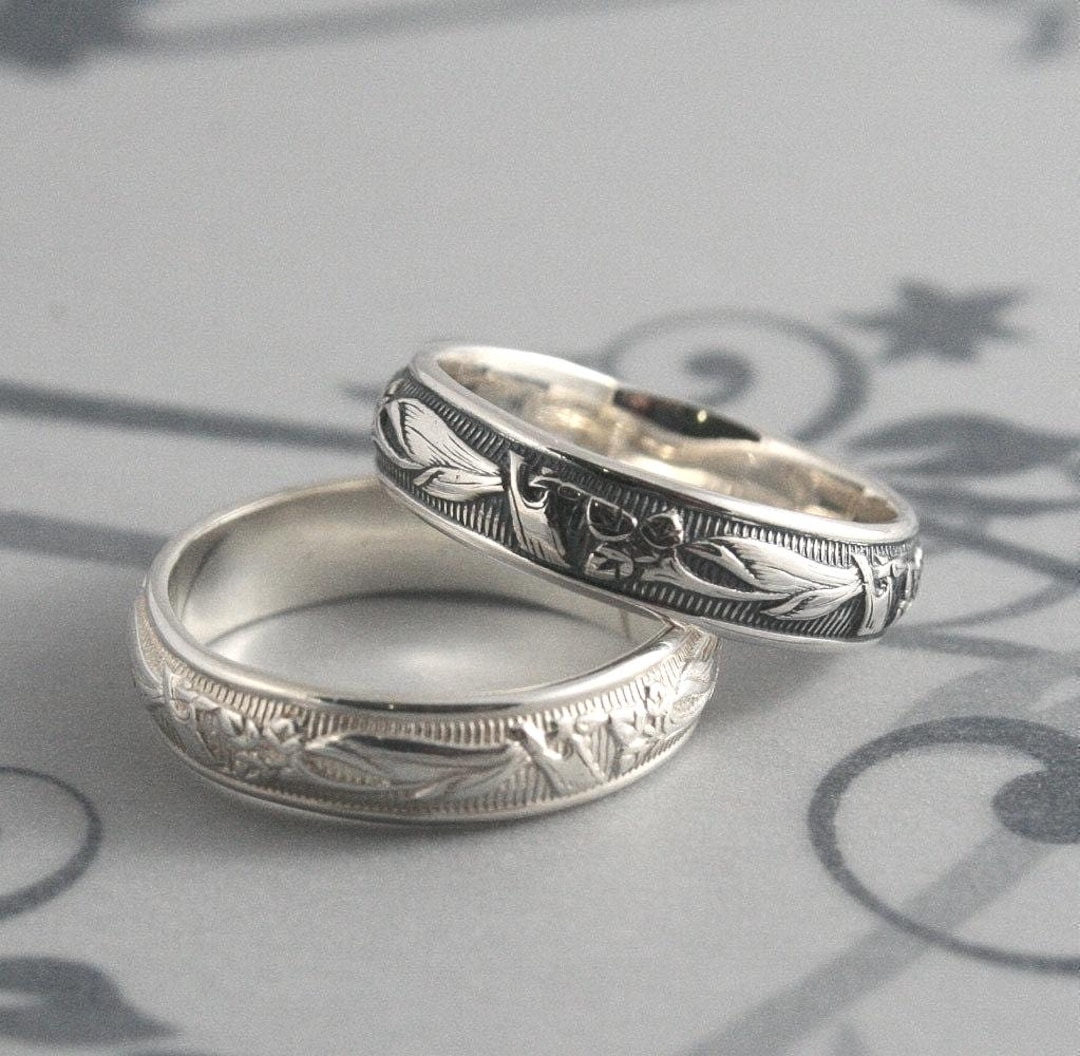 Vintage Silver × Platina Onxy Ball Ring 925 Sterling Silver Open Ball Ring With Unique Geometric