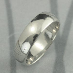 10K Gold Wedding Ring--Men's Gold Band--6mm Plain Jane Half Round Band--Men's Traditional Gold Band--Men's Wedding Ring--Men's Wide Band image 2