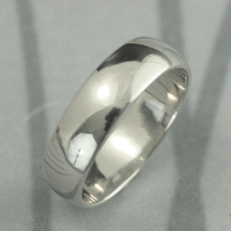 10K Gold Wedding Ring--Men's Gold Band--6mm Plain Jane Half Round Band--Men's Traditional Gold Band--Men's Wedding Ring--Men's Wide Band image 2
